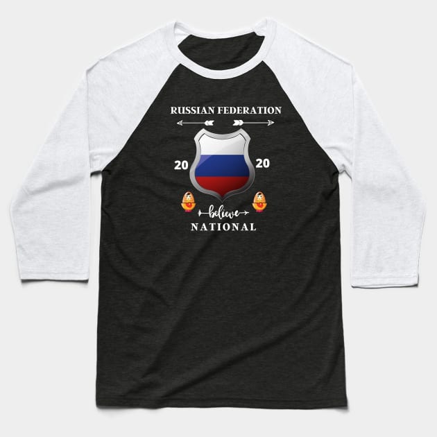Russia 2020 Baseball T-Shirt by Grishman4u